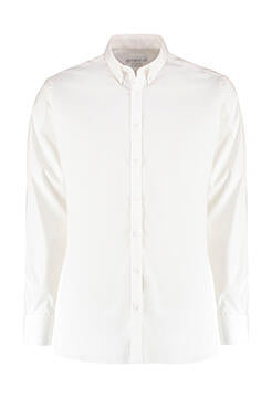  Slim Fit Stretch Oxford Shirt LS in Farbe White
