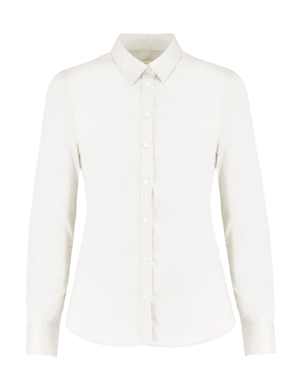  Women's Tailored Fit Stretch Oxford Shirt LS in Farbe White
