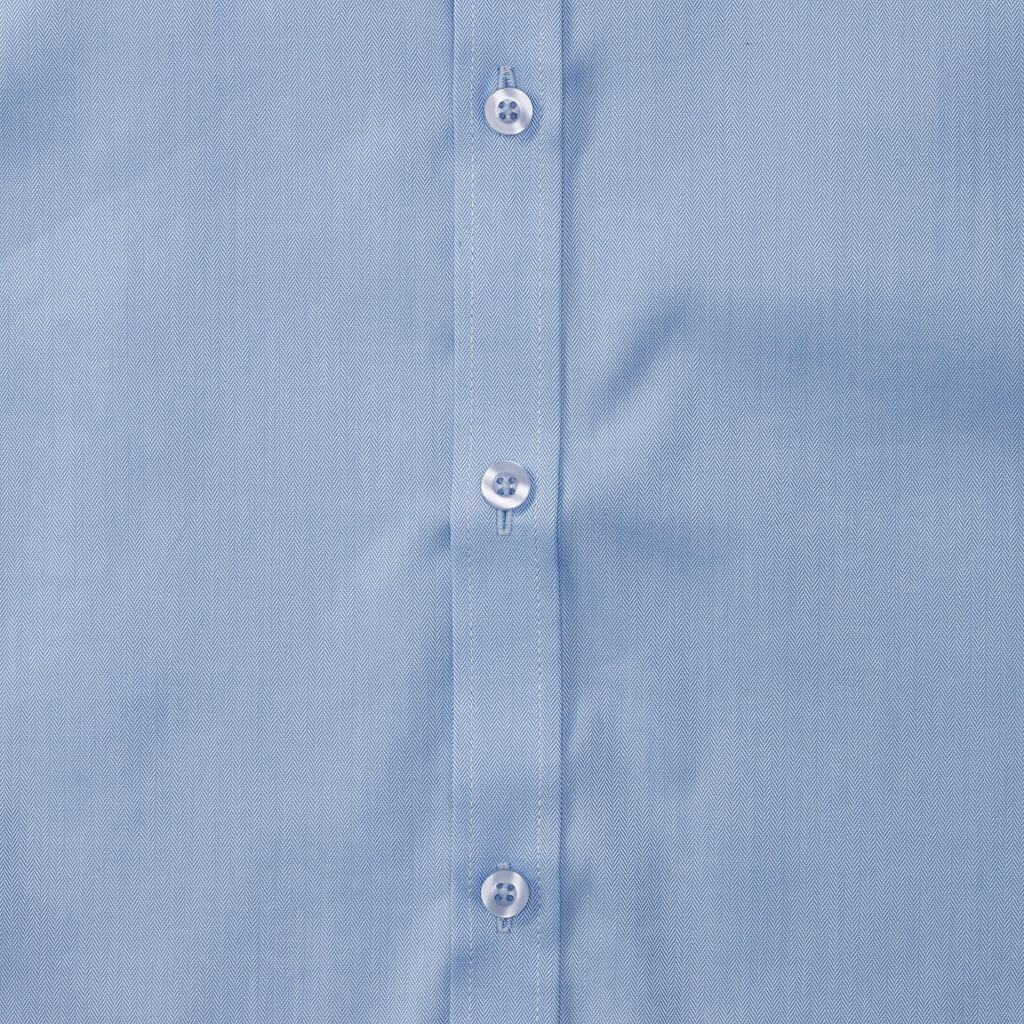  Men's Herringbone Shirt in Farbe White