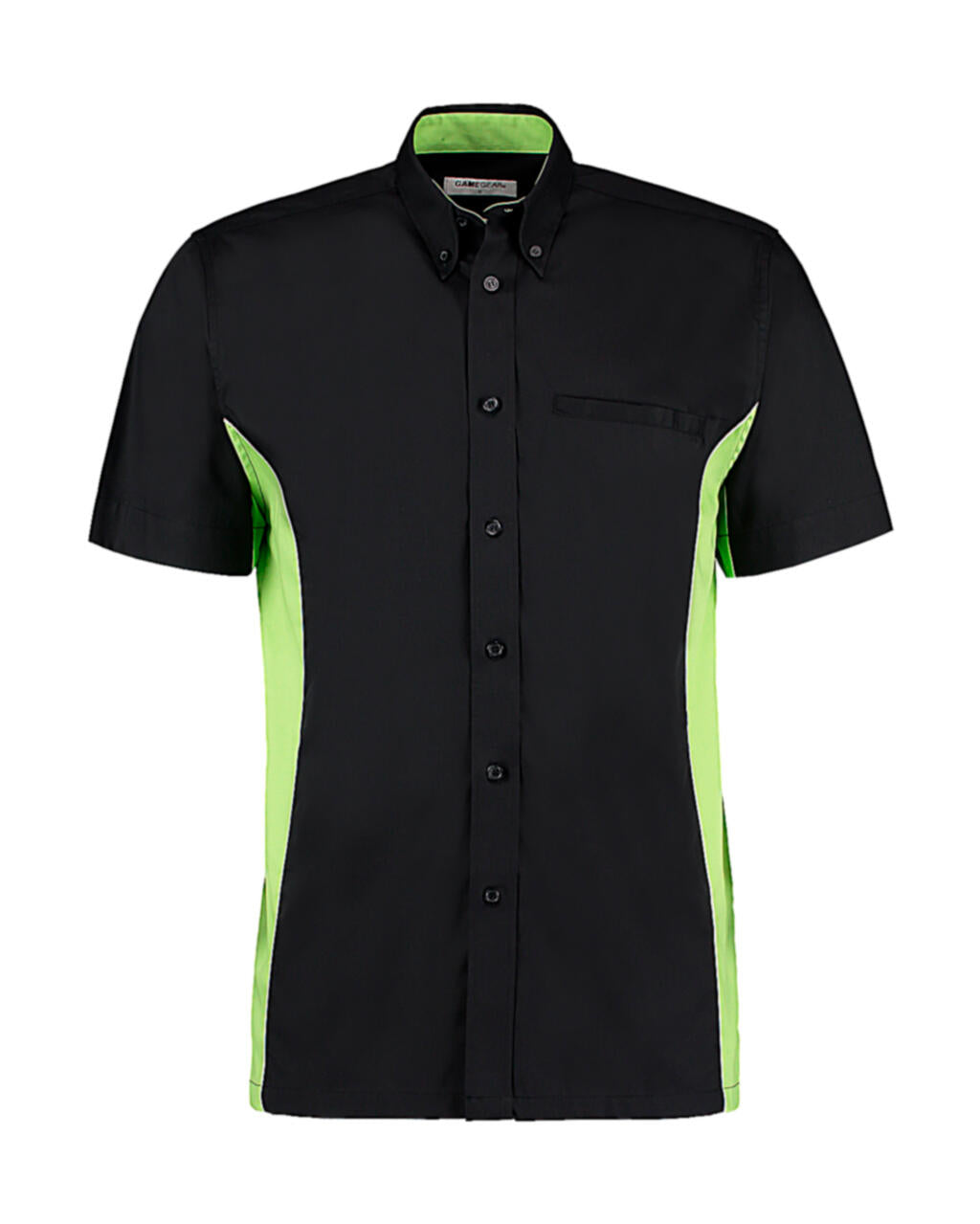 Classic Fit Sportsman Shirt SSL in Farbe Black/Lime/White