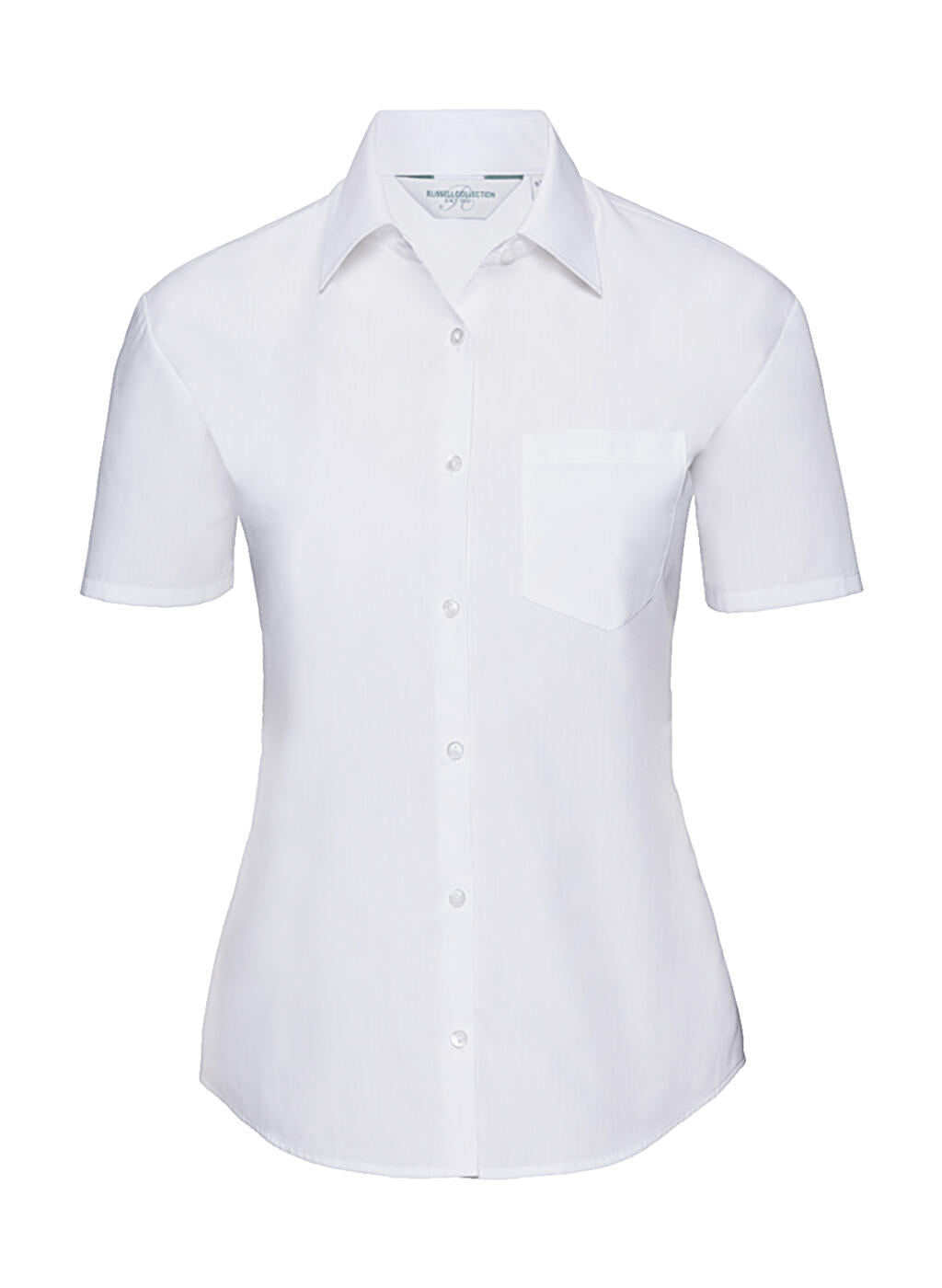  Ladies' Poplin Shirt in Farbe White