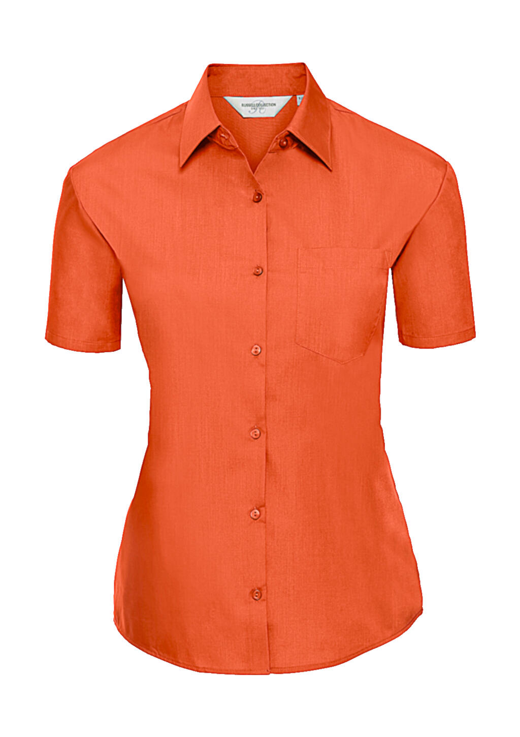  Ladies' Poplin Shirt in Farbe Orange