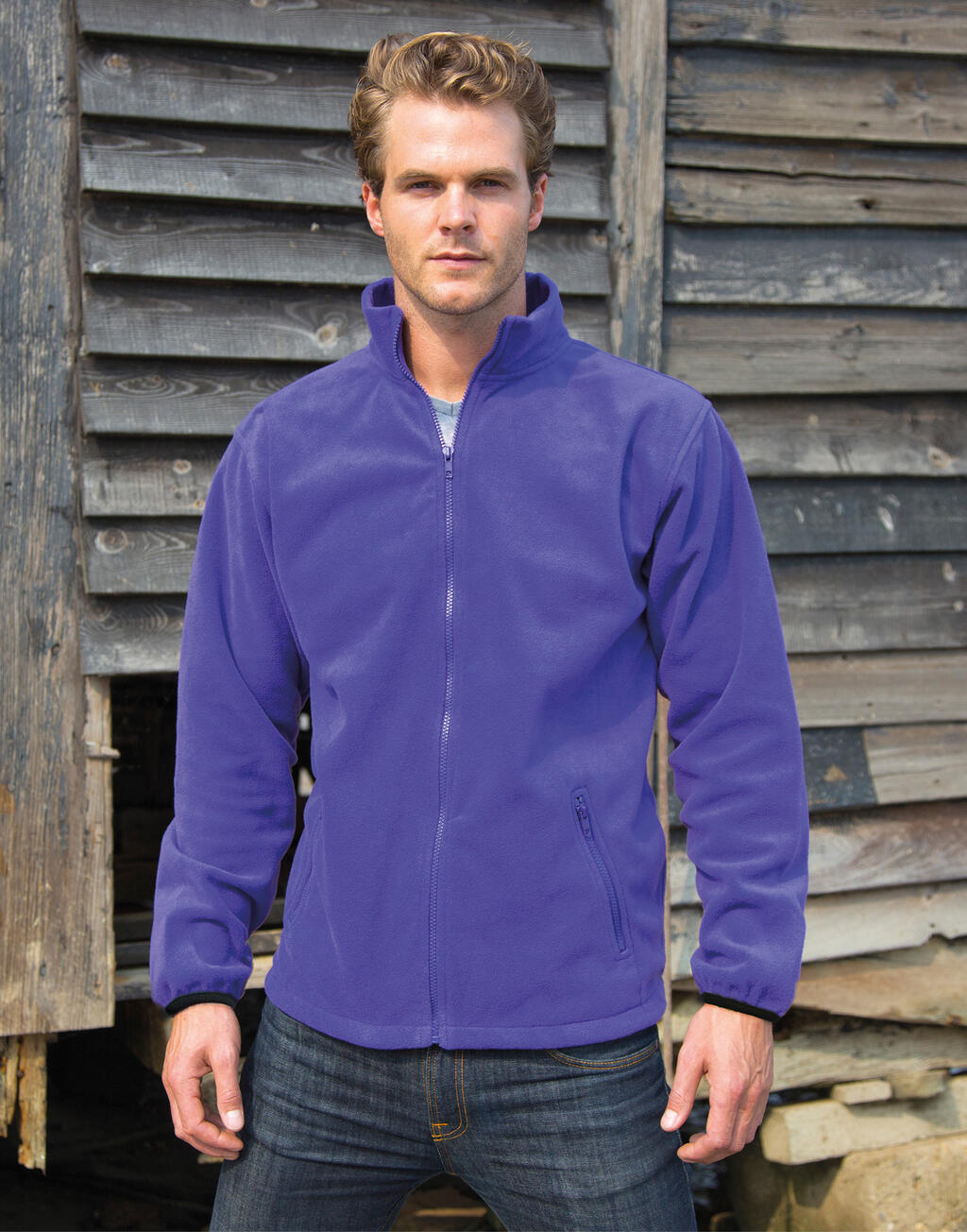  Fashion Fit Outdoor Fleece in Farbe Black