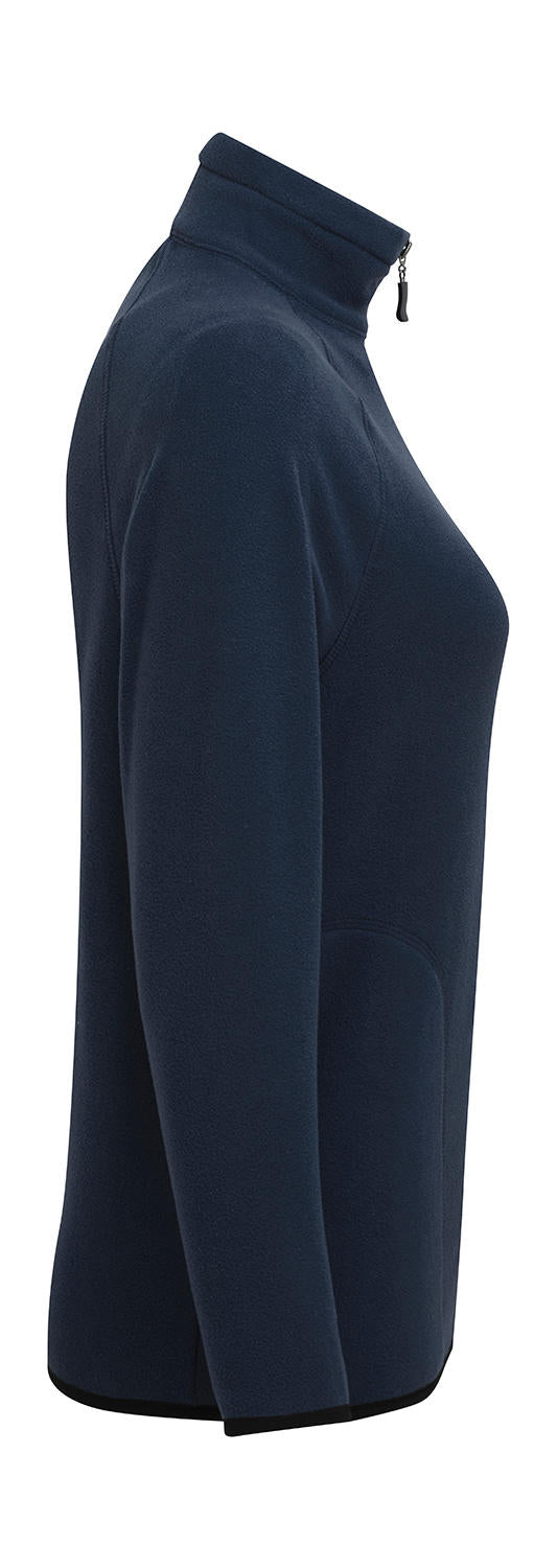  Ladies' Full Zip Microfleece in Farbe Dark Black