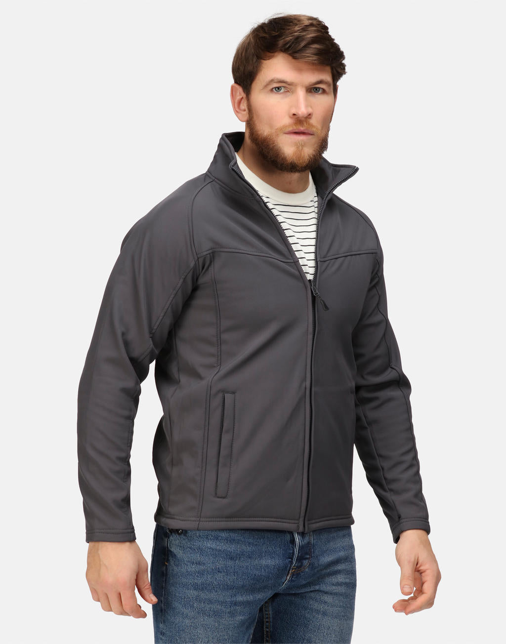  Uproar Softshell Jacket in Farbe Seal Grey