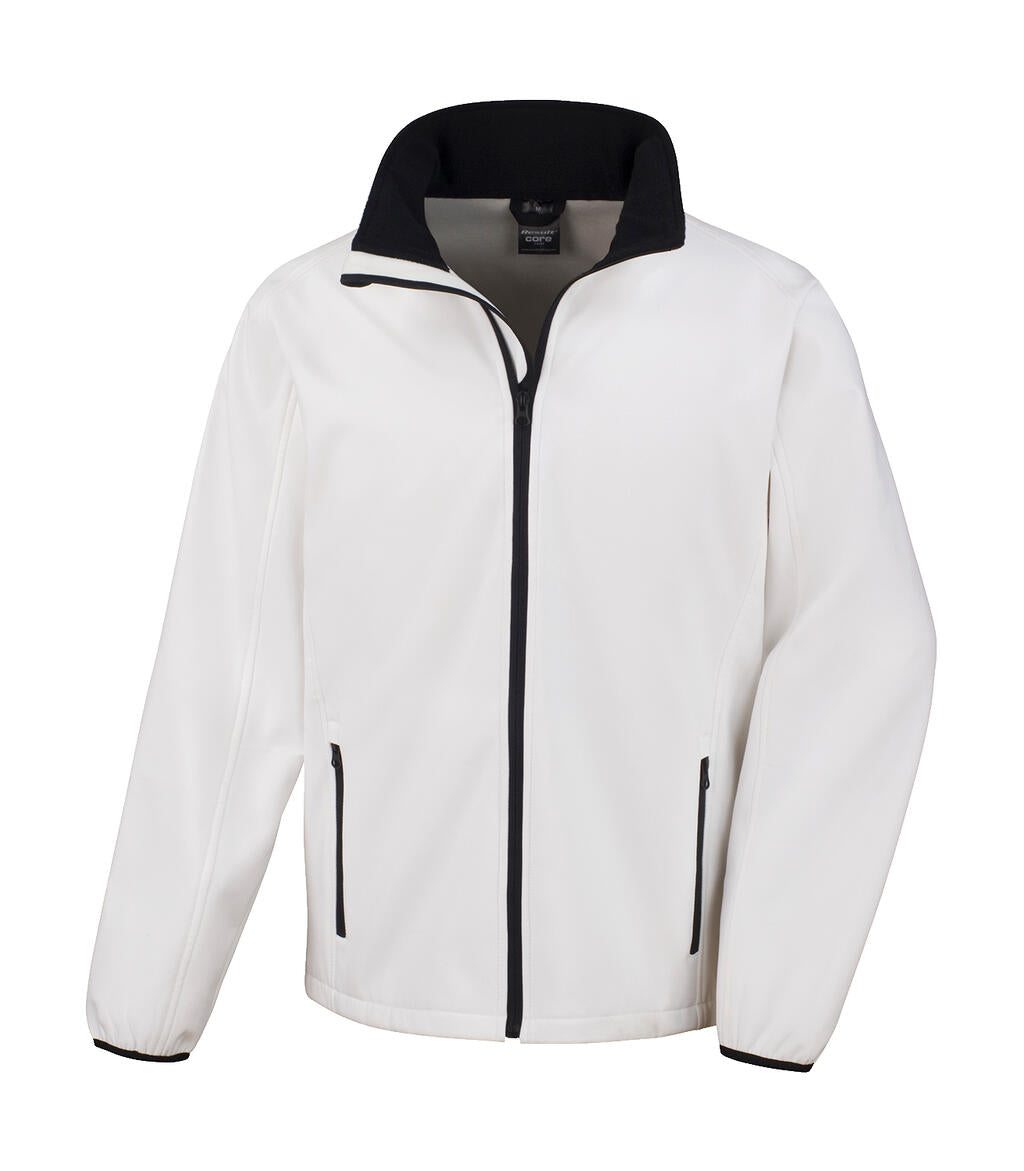  Printable Softshell Jacket in Farbe White/Black