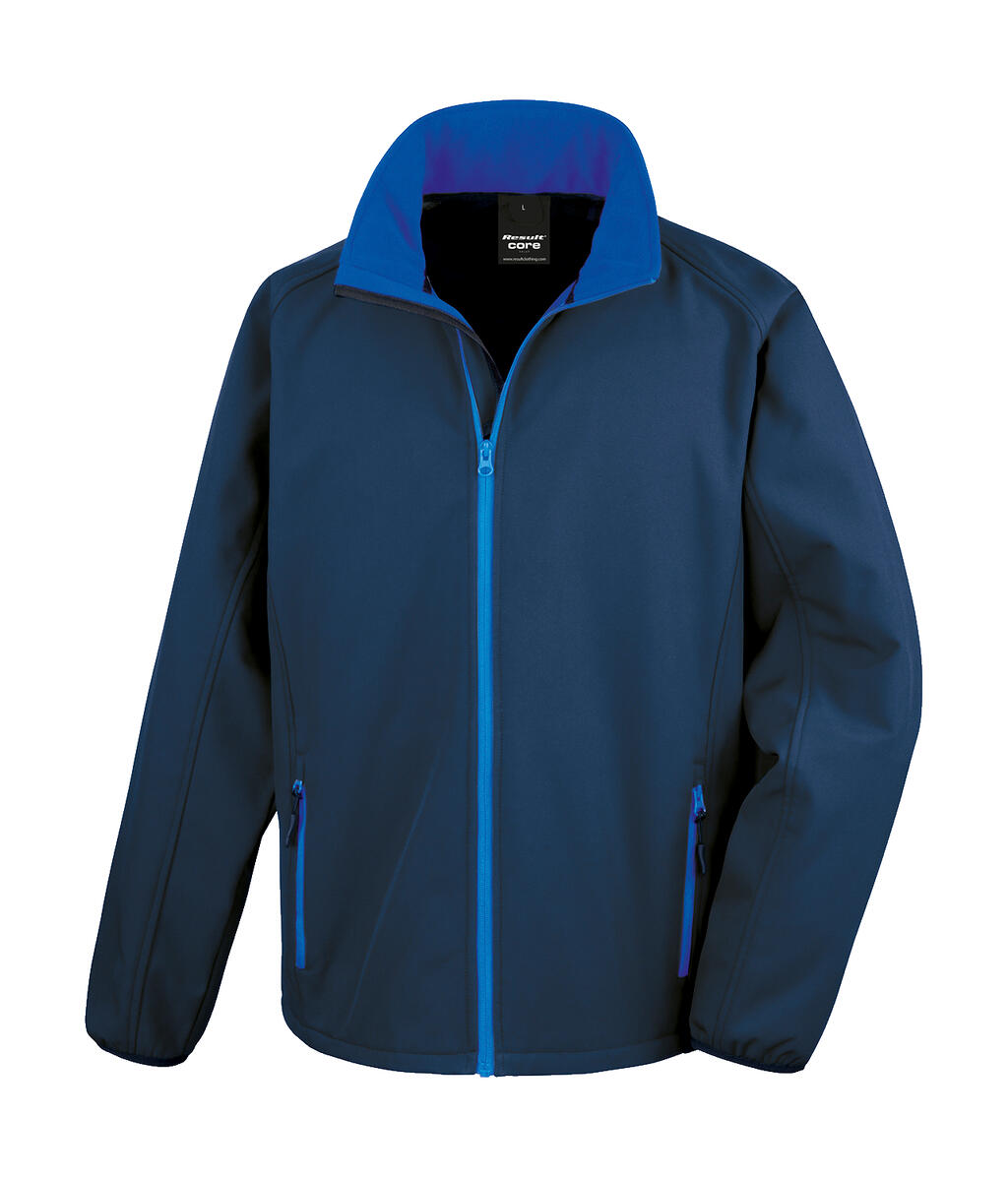  Printable Softshell Jacket in Farbe Navy/Royal