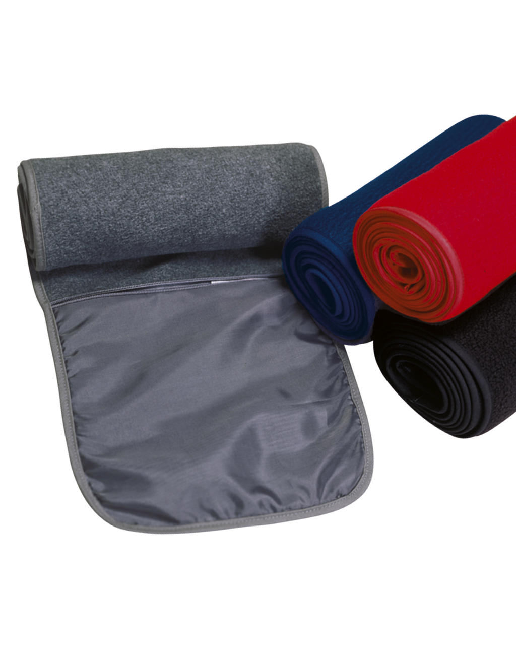  Fleece Scarf with Pocket in Farbe Black