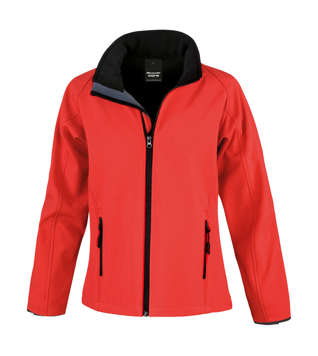  Ladies' Printable Softshell Jacket in Farbe Red/Black