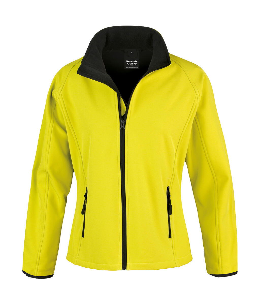  Ladies' Printable Softshell Jacket in Farbe Yellow/Black