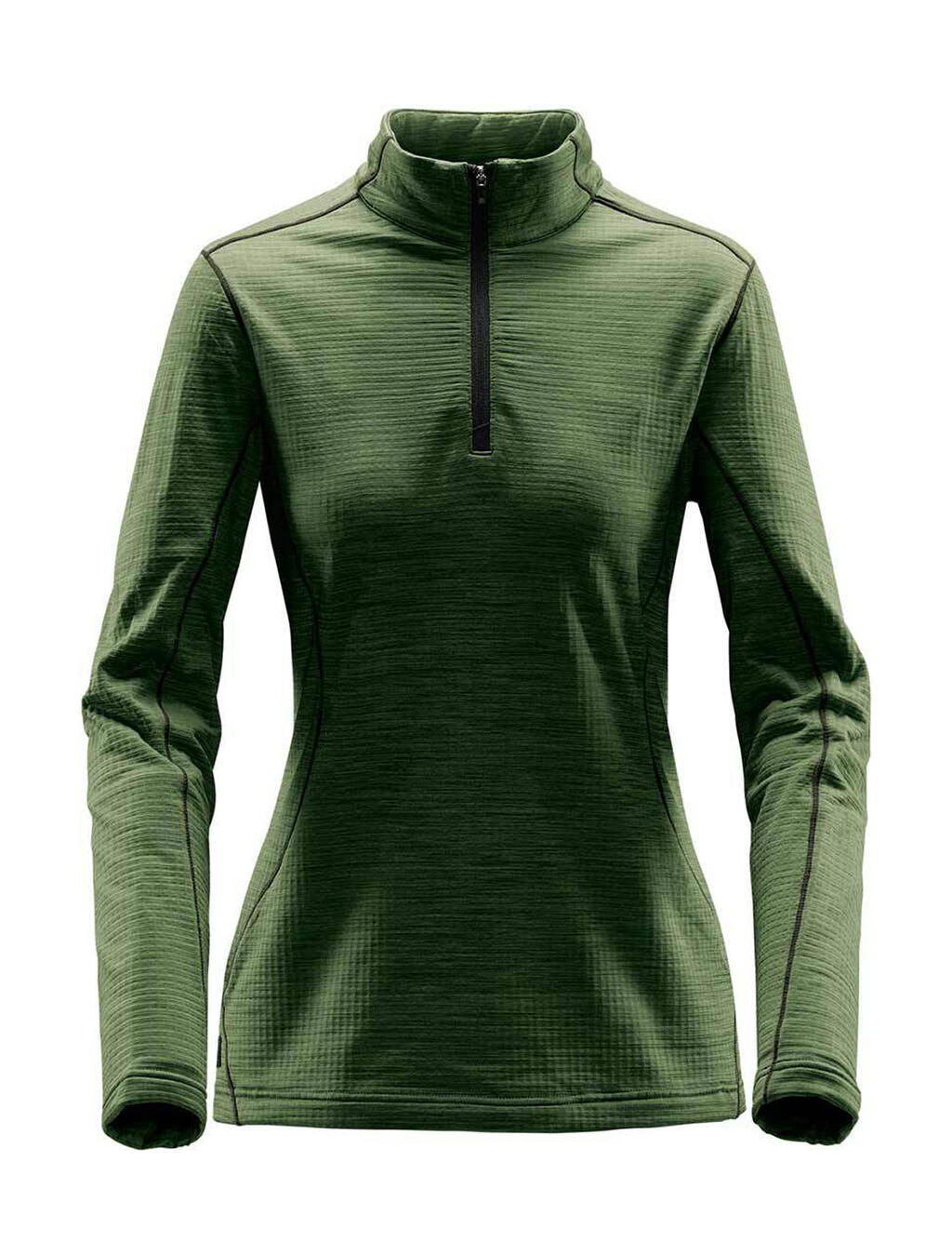  Women's Base Thermal 1/4 Zip in Farbe Earth Green