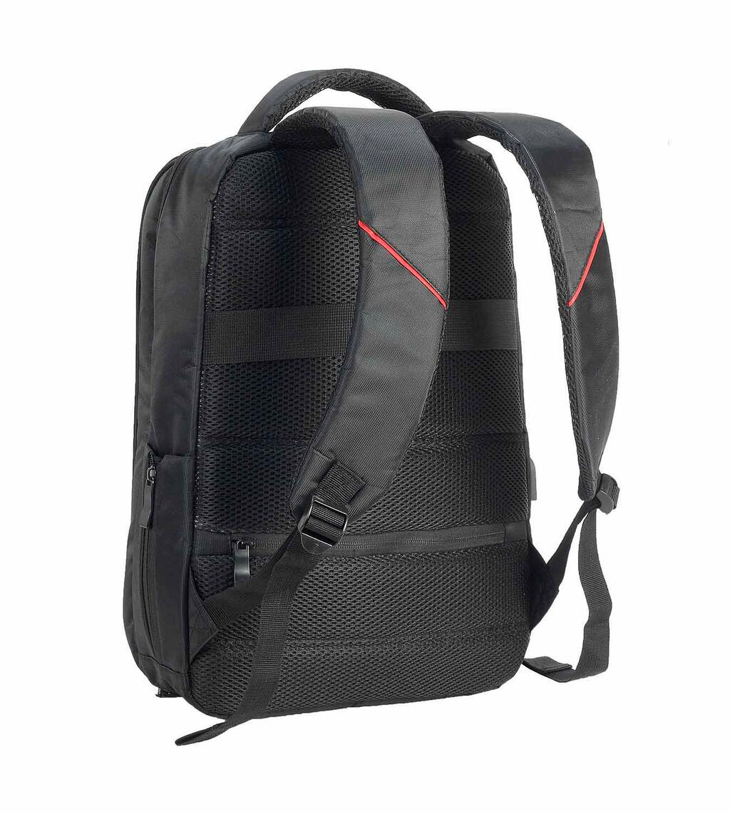 Kiel Urban Laptop Backpack in Farbe Black/Red