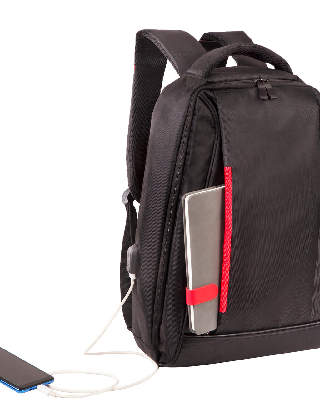 Kiel Urban Laptop Backpack in Farbe Black/Red