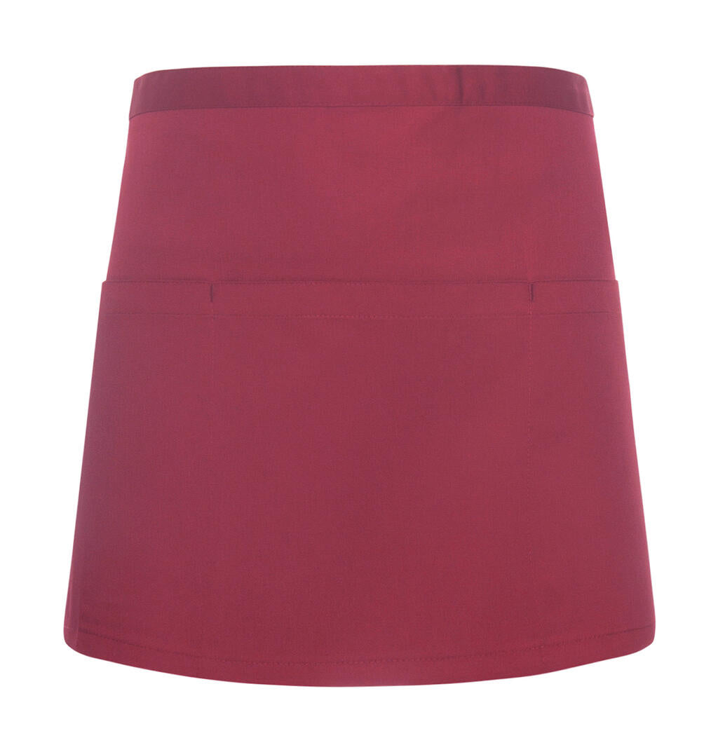  Waist Apron Basic with Pockets in Farbe Bordeaux