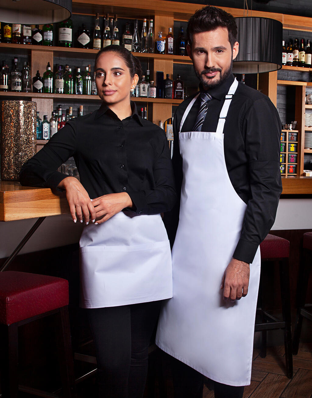  Bib Apron Basic in Farbe White