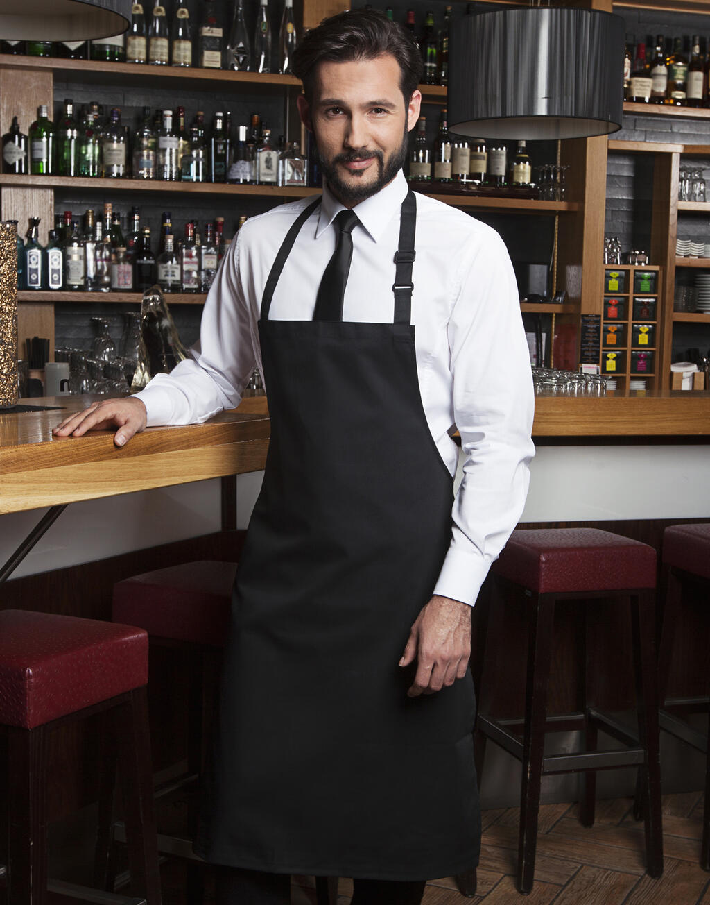  Bib Apron Basic in Farbe White