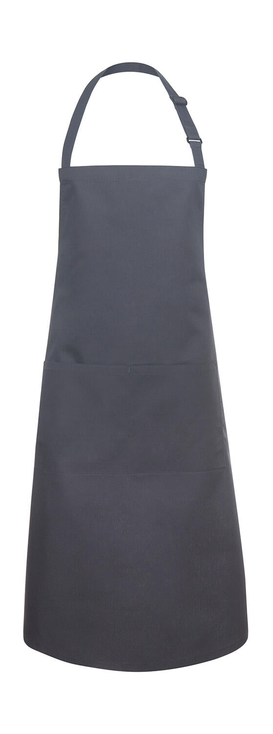  Bib Apron Basic with Pocket in Farbe Anthracite