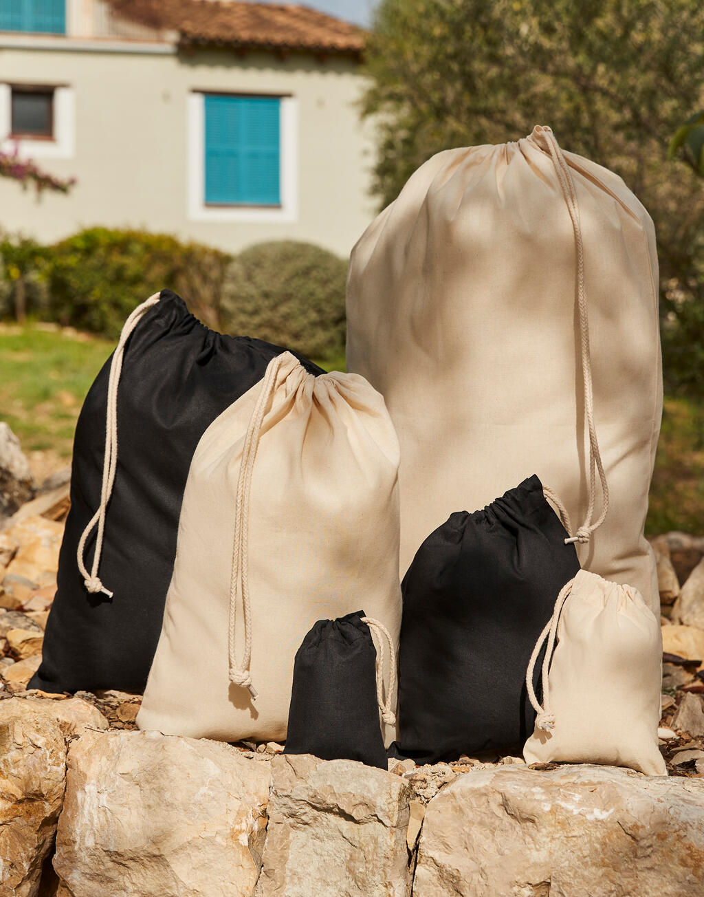 Recycled Cotton Stuff Bag in Farbe Natural