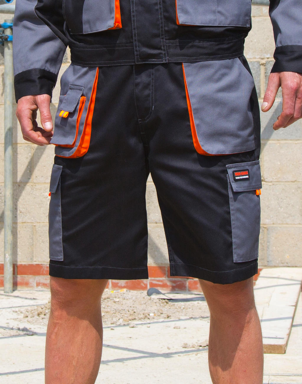  LITE Short in Farbe Grey/Black/Orange