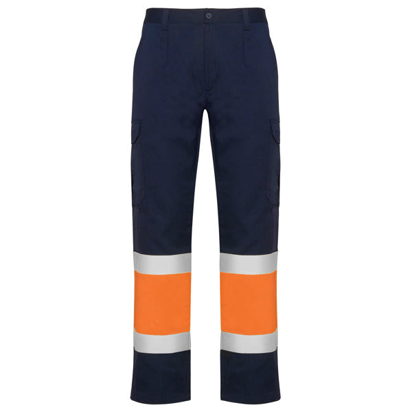 Hochsichtbare Sommerhosen Naos Navy Blue/Fluor Orange in Farbe Navy/Fluor Orange