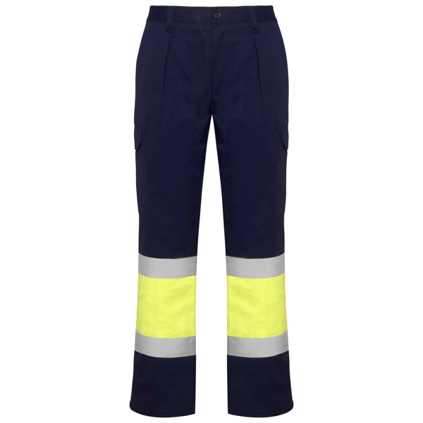Hochsichtbare Winterhosen Soan Navy Blue/Fluor Yellow in Farbe Navy/Fluor Yellow
