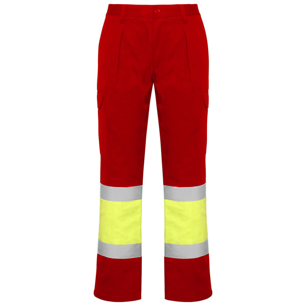 Hochsichtbare Winterhosen Soan Job Red/Fluor Yellow in Farbe Rojo Laboral/Amarillo Flúor