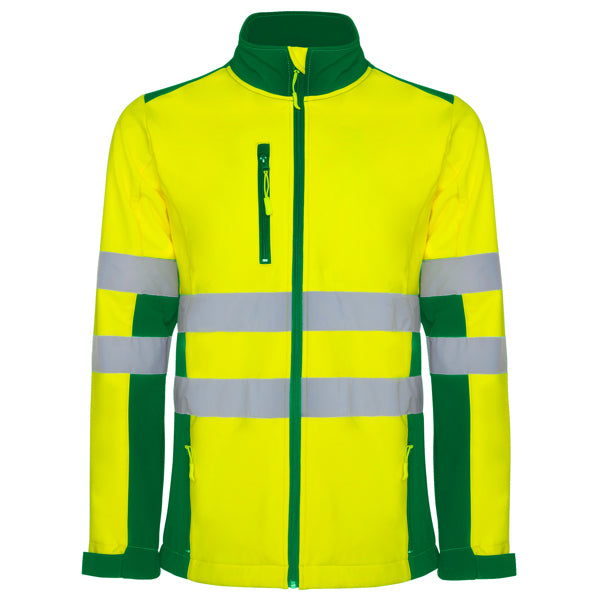 Hochsichbares Softshell Antares  in Farbe Garden Green/Fluor Yellow
