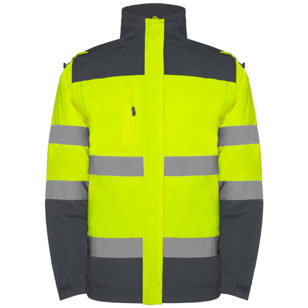 Hochsichtbarer Parka Epsylon  in Farbe Lead/Fluor Yellow