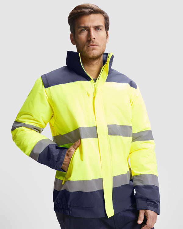 Hochsichtbarer Parka Epsylon  in Farbe Lead/Fluor Yellow