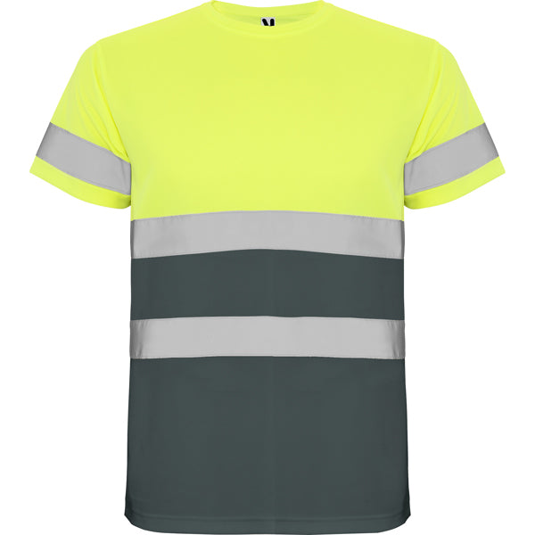 Hochsichtbares T-Shirt Delta  in Farbe Lead/Fluor Yellow