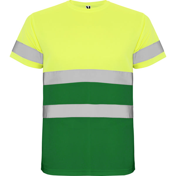 Hochsichtbares T-Shirt Delta  in Farbe Garden Green/Fluor Yellow