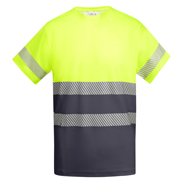 Hochsichtbares T-Shirt Tauri  in Farbe Lead/Fluor Yellow
