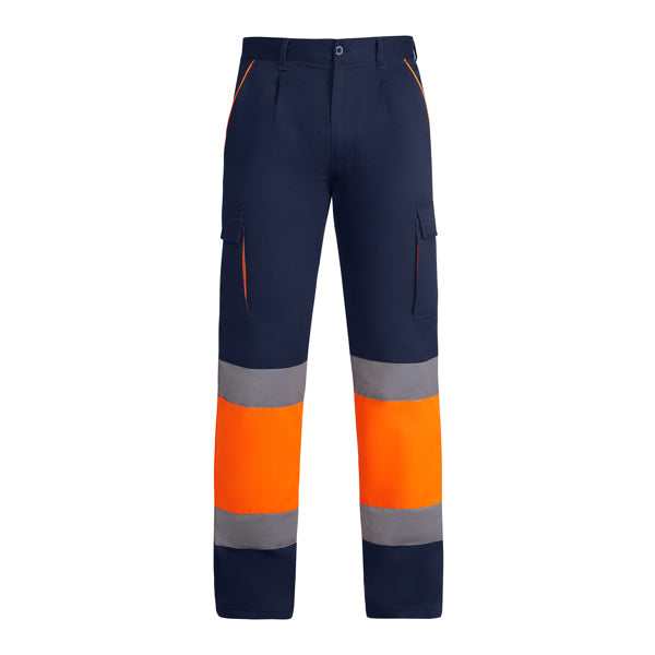 Hochsichtbare Winterhosen Enix Navy Blue/Fluor Orange in Farbe Navy/Fluor Orange