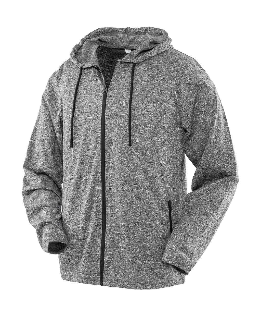  Men's Hooded Tee-Jacket in Farbe Marl Grey