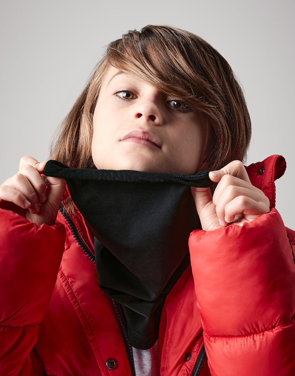 Junior Softshell Sports Tech Neck Warmer in Farbe Black