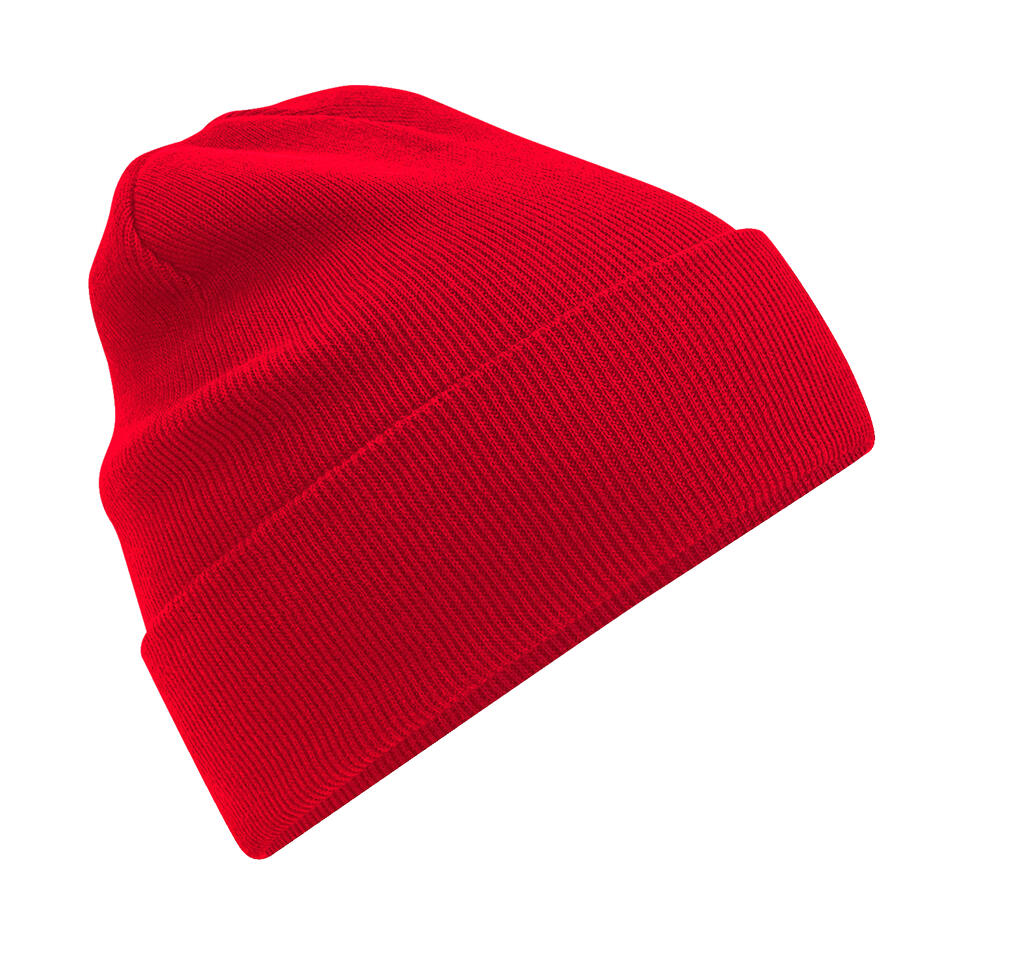  Organic Cotton Original Cuffed Beanie in Farbe Classic Red