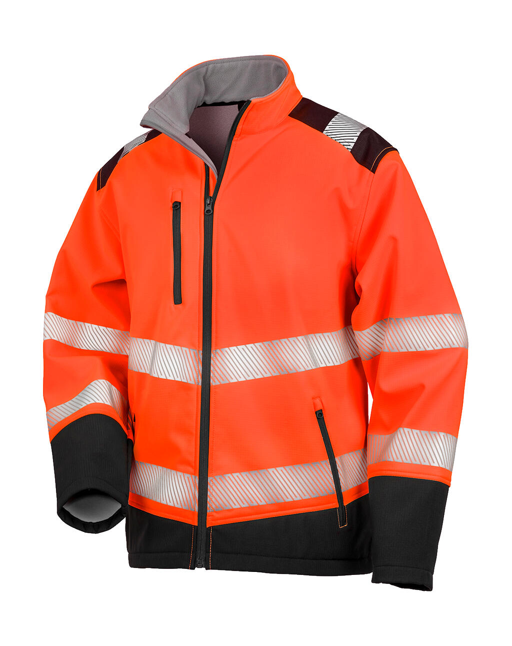  Printable Ripstop Safety Softshell in Farbe Fluorescent Orange/Black
