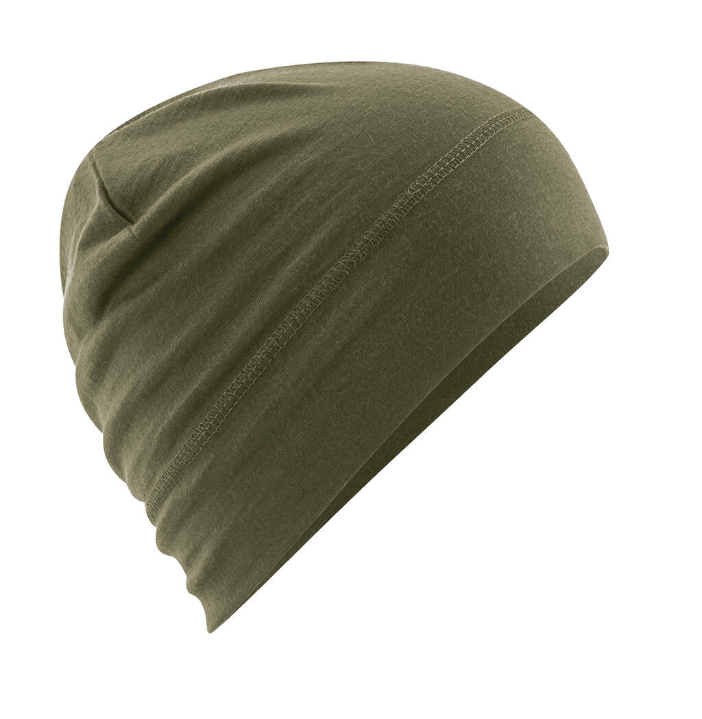  Merino Beanie in Farbe Military Green