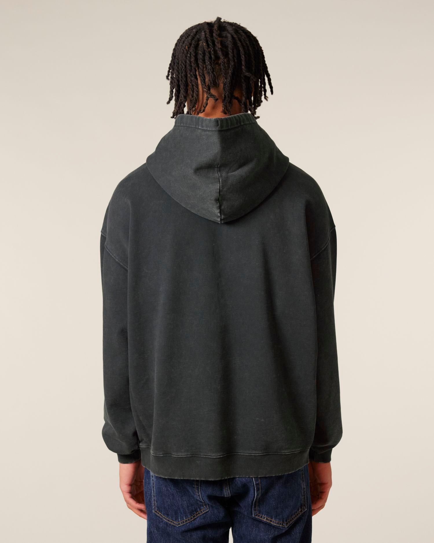 Hoodie Slammer 2.0 vintage in Farbe G. Dyed Black Rock