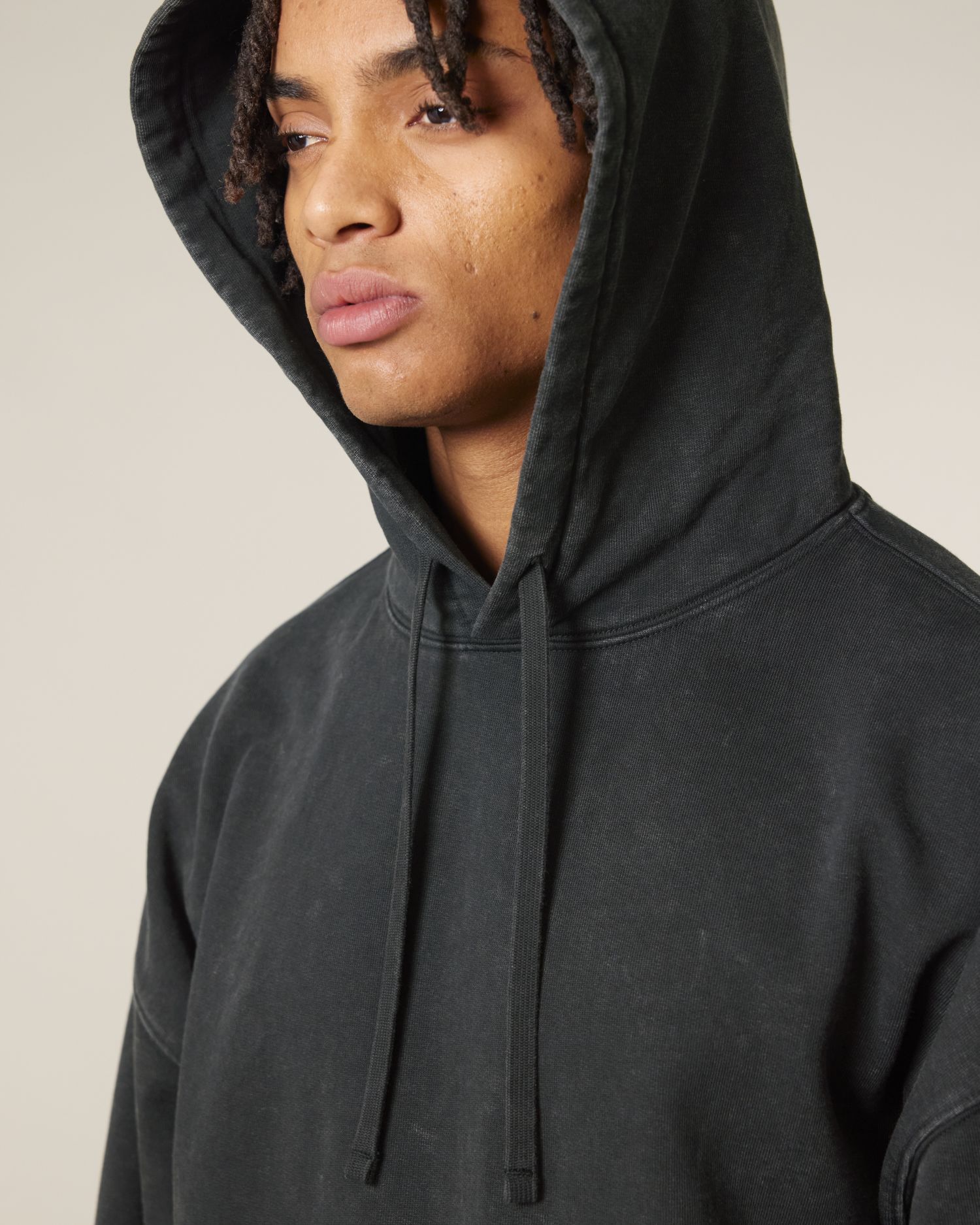 Hoodie Slammer 2.0 vintage in Farbe G. Dyed Black Rock