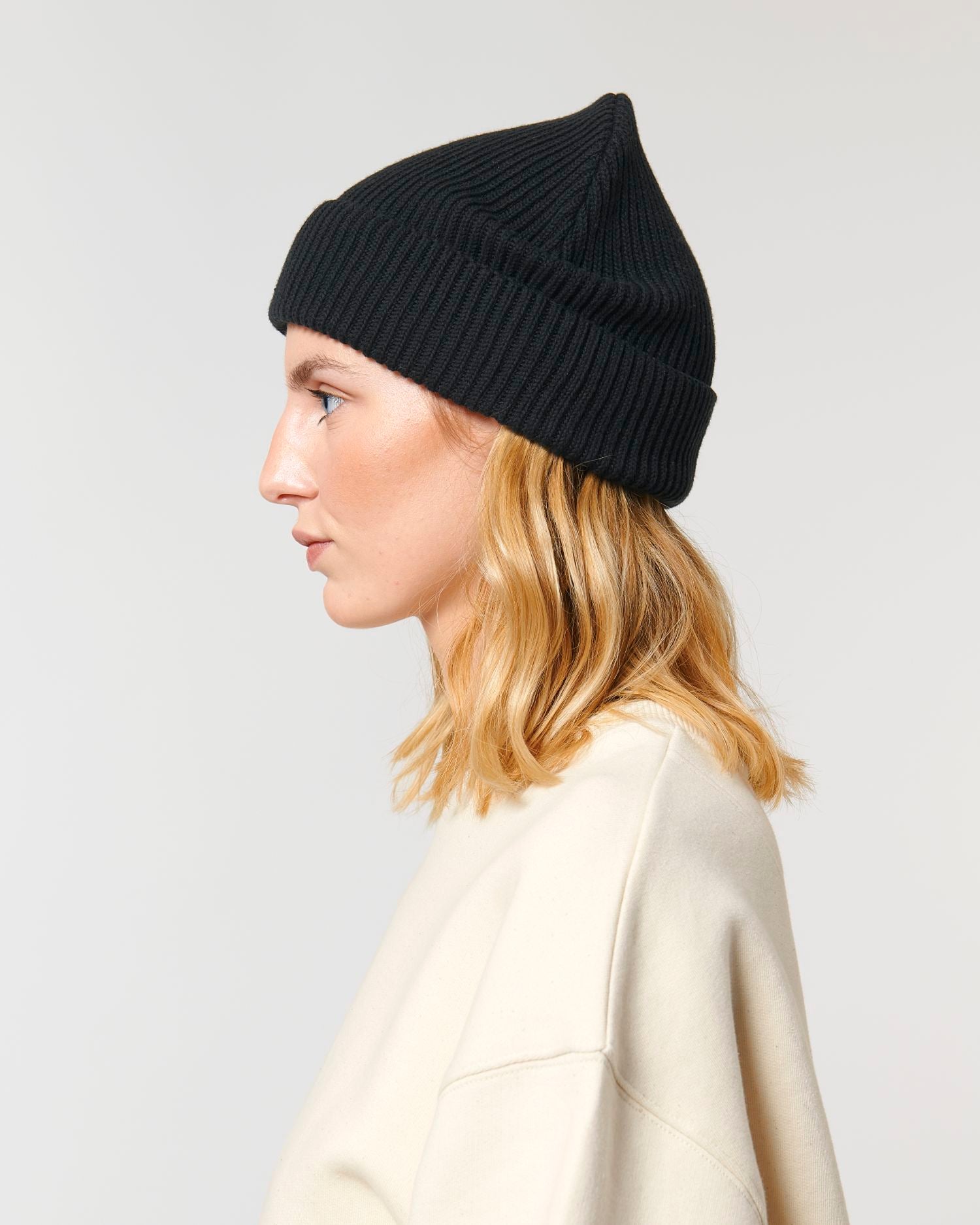  Fisherman Beanie in Farbe Black