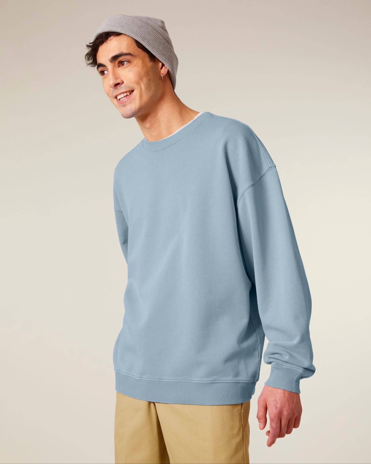 Sweatshirt Radder 2.0 Vintage in Farbe G. Dyed Blue Stone
