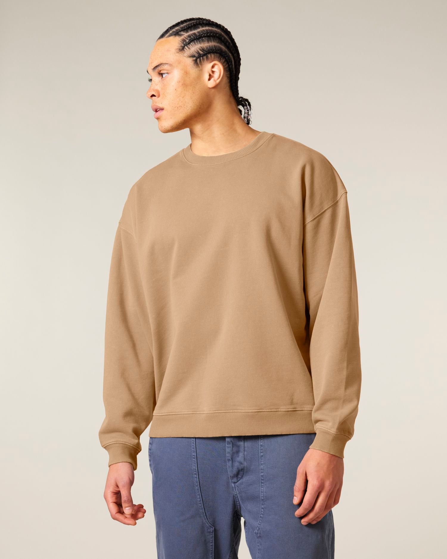 Sweatshirt Radder 2.0 Vintage in Farbe G. Dyed Latte