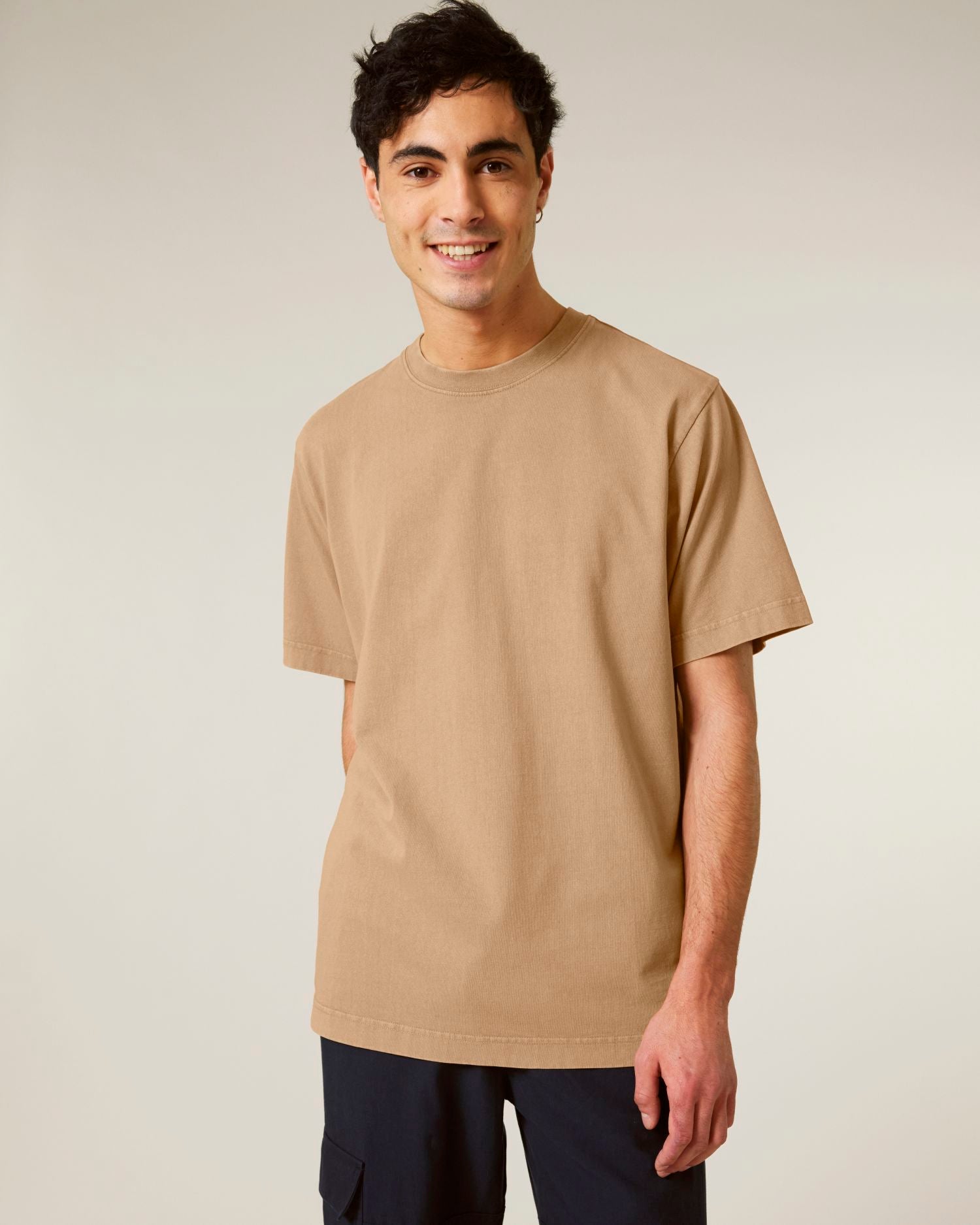 T-Shirt Freestyler Vintage in Farbe G. Dyed Latte