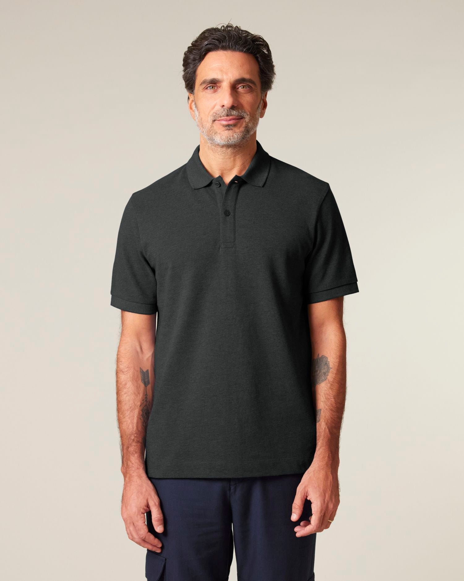 Poloshirt Prepster 2.0 in Farbe Dark Heather Grey