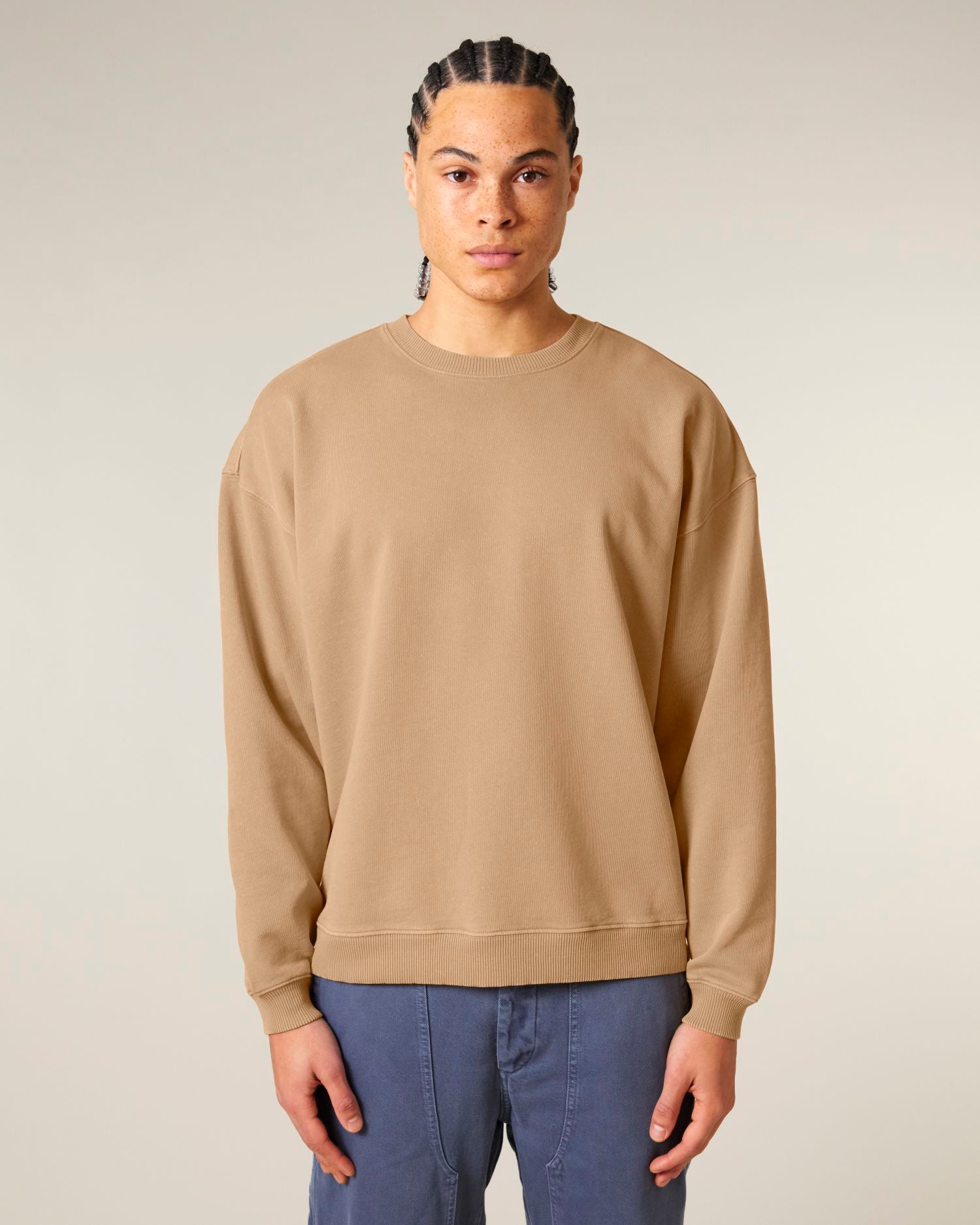 Sweatshirt Radder 2.0 Vintage in Farbe G. Dyed Latte
