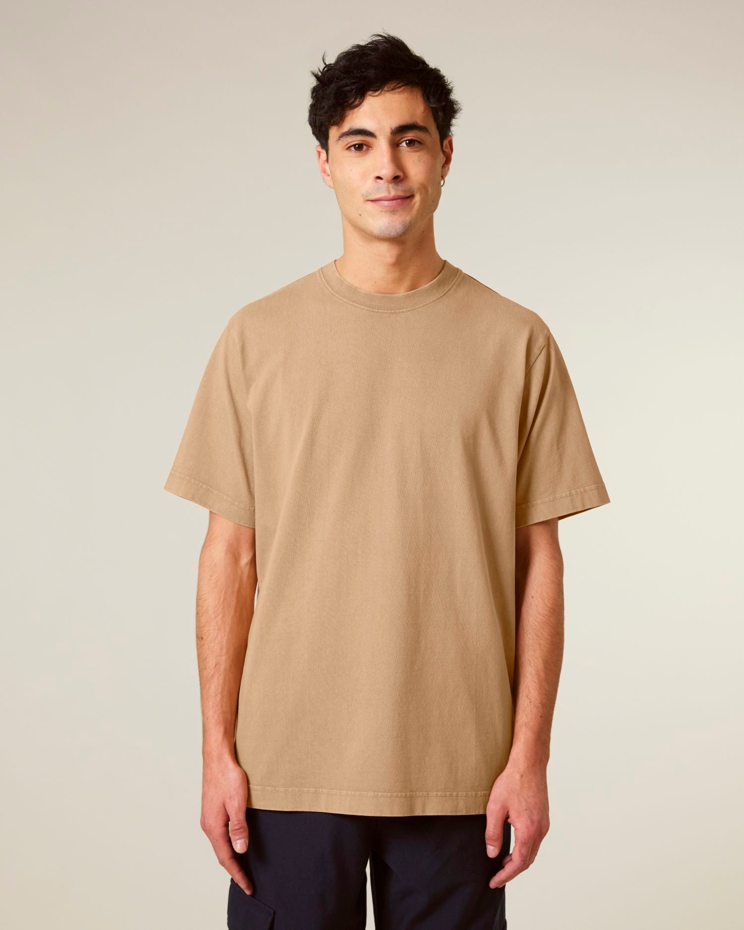 T-Shirt Freestyler Vintage in Farbe G. Dyed Latte