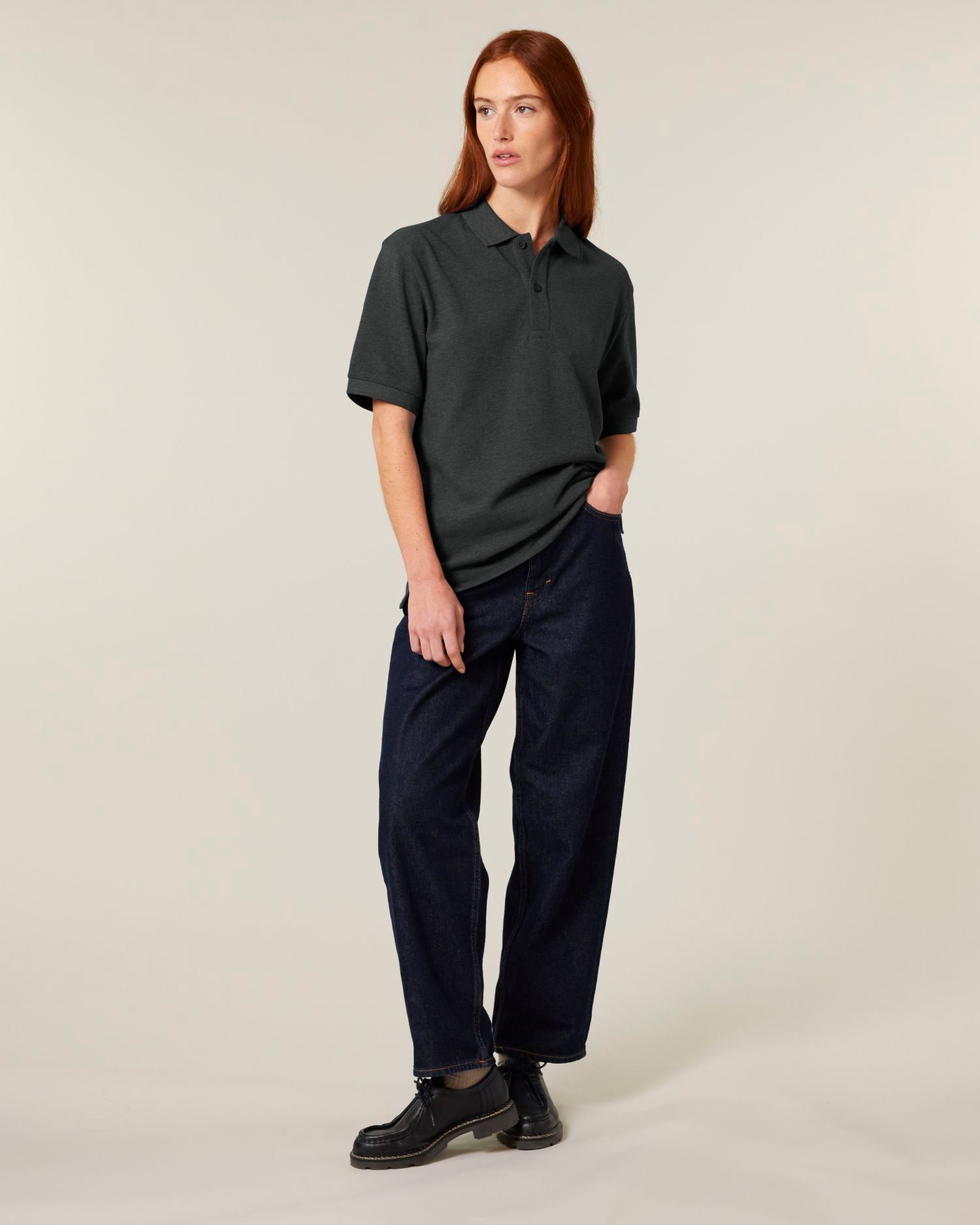 Poloshirt Prepster 2.0 in Farbe Dark Heather Grey