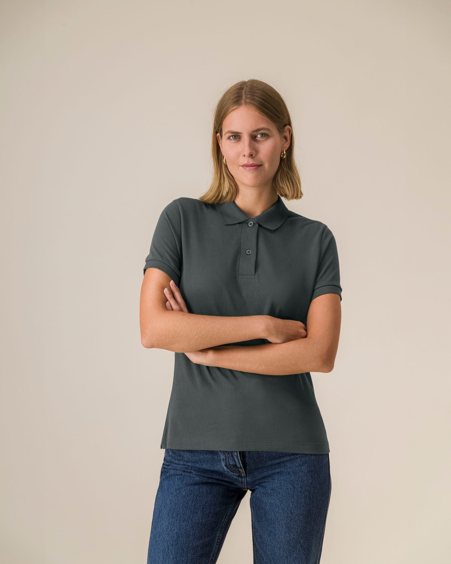 Poloshirt Stella Coaster in Farbe Anthracite