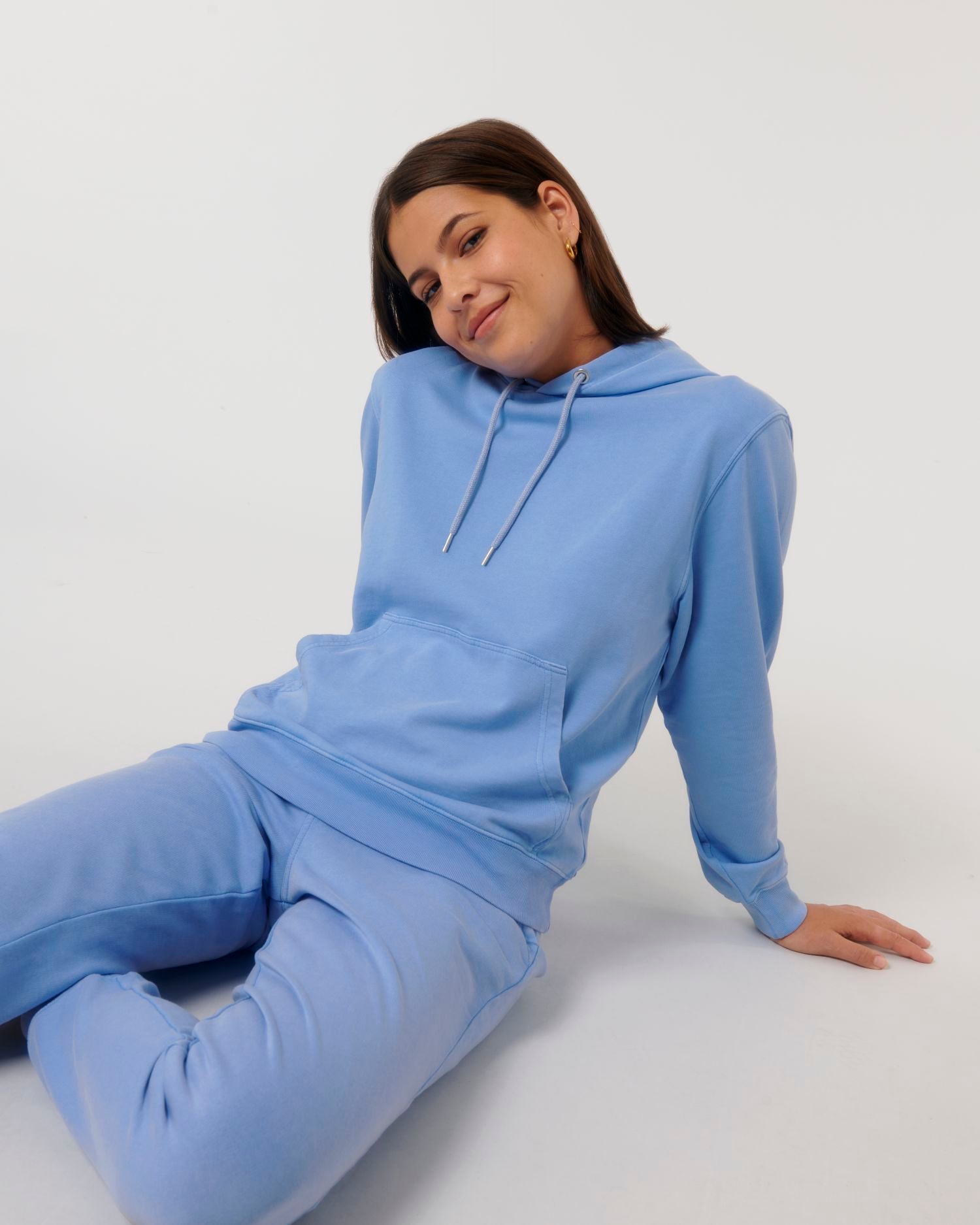 Hoodie Archer Vintage in Farbe G. Dyed Swimmer Blue